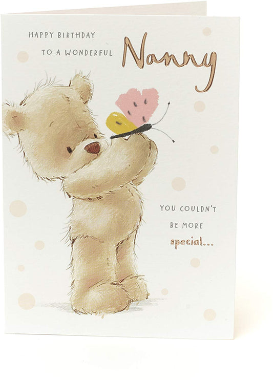 Nanny Birthday Card Teddy Bear Perfect Grandma