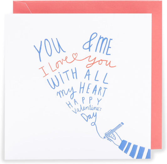 Kindred Love You With all My Heart Note Valentine's Blank Card