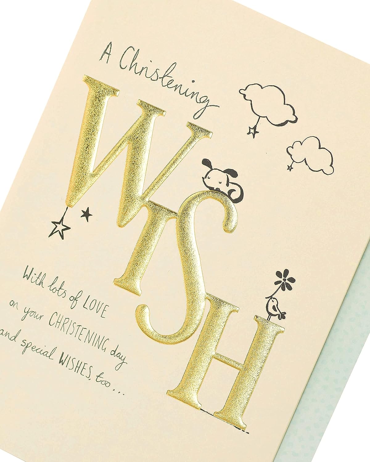 Sentimental Wish Design Christening Card 