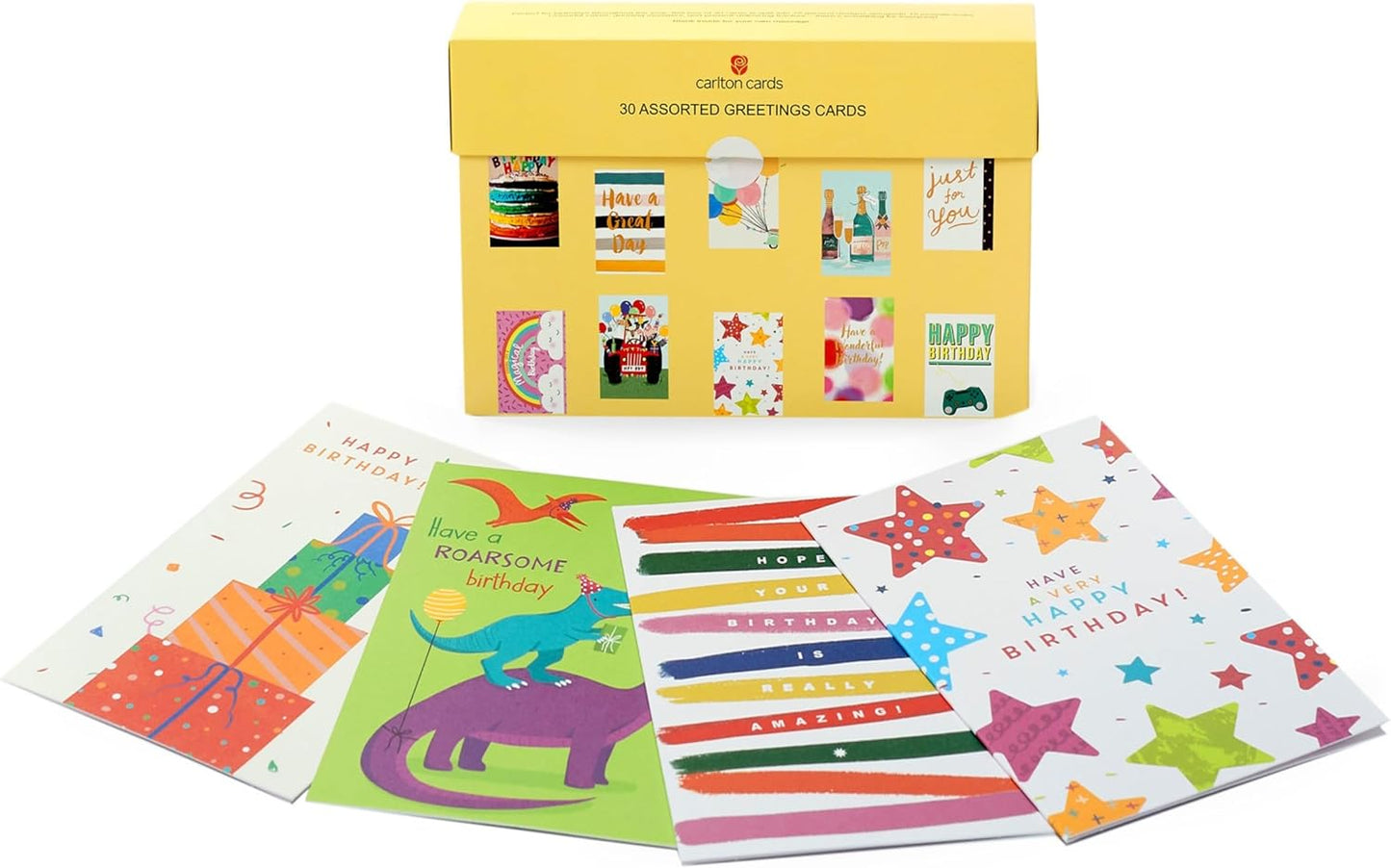 Bright Designs Multipack of 30 Assorted Birthday Cards