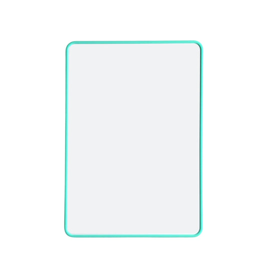A4 Double Sided Magnetic Erasable MDF Plain Whiteboard With Cyan Border