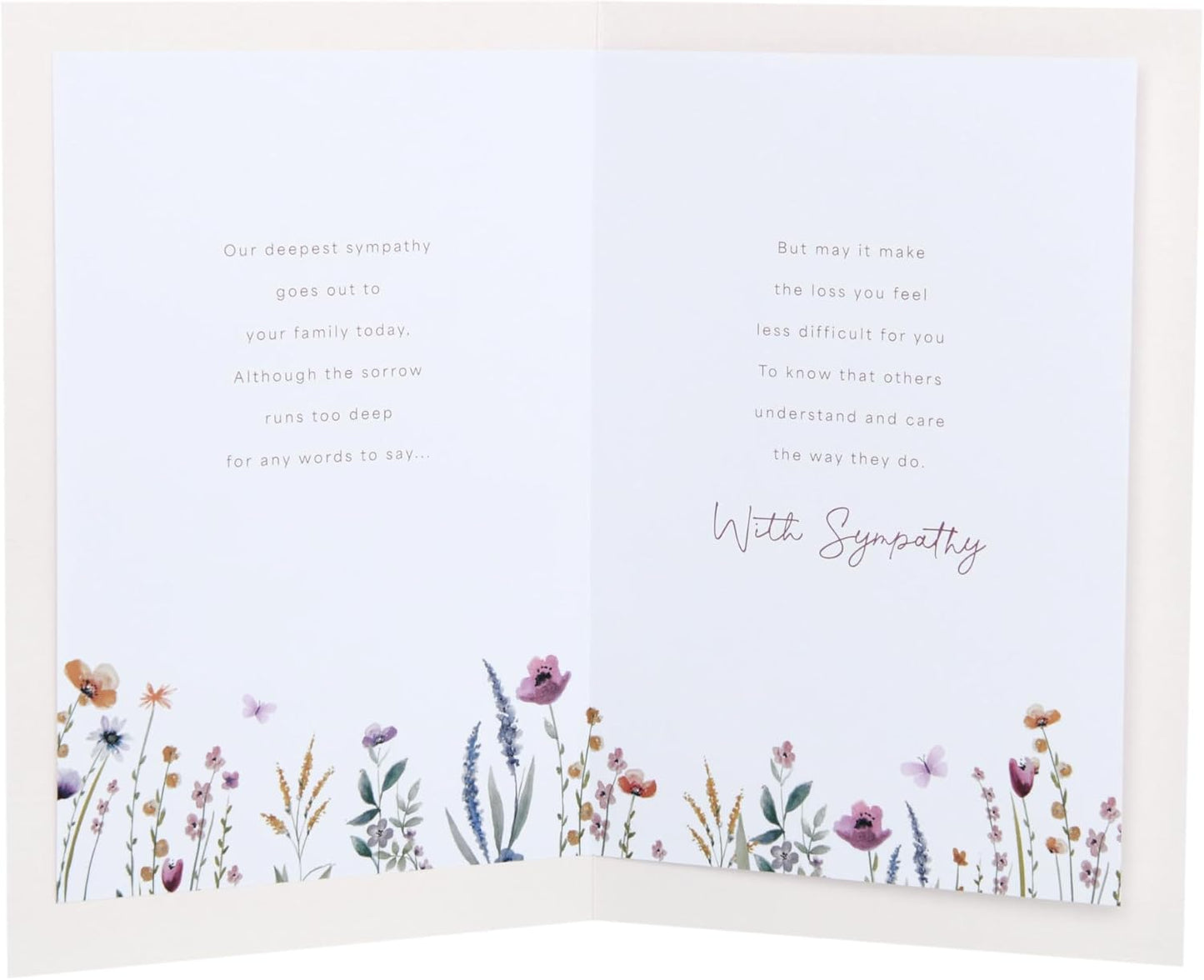 Delicate Flowers Design Sympathy Card