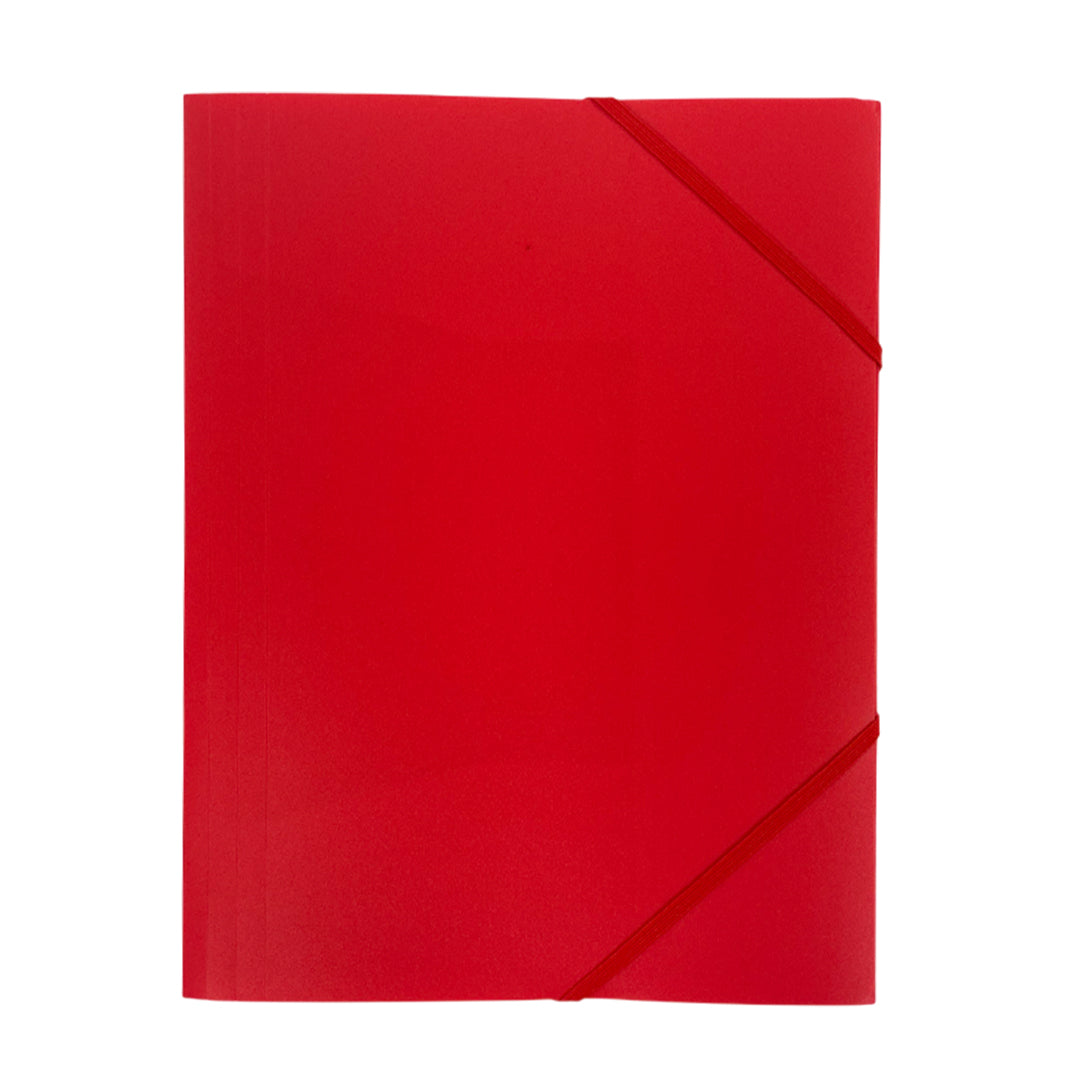 Pack of 120 A4 Red 3 Flap Folders with Elasticated Closure