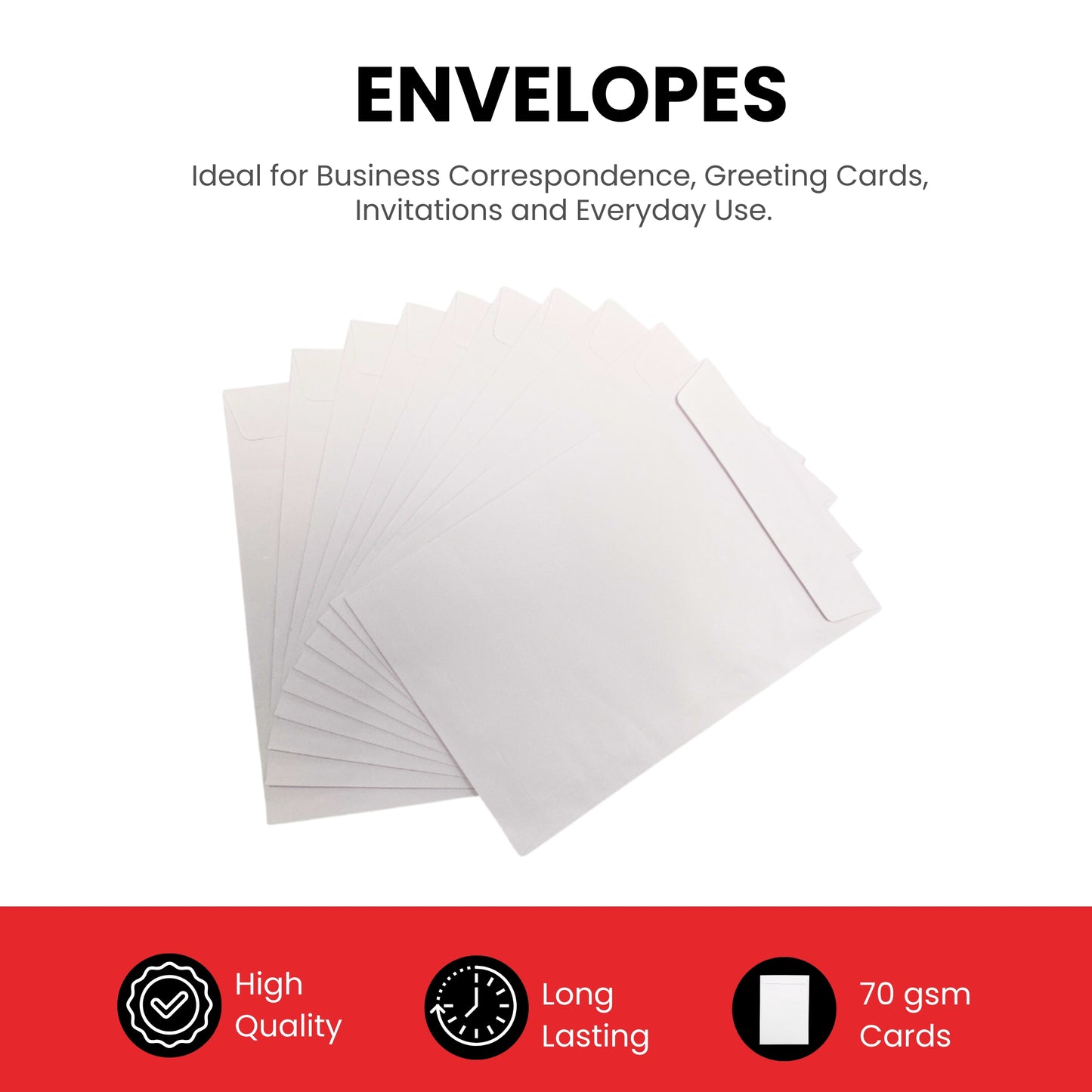 Pack of 500 C5 White Envelopes