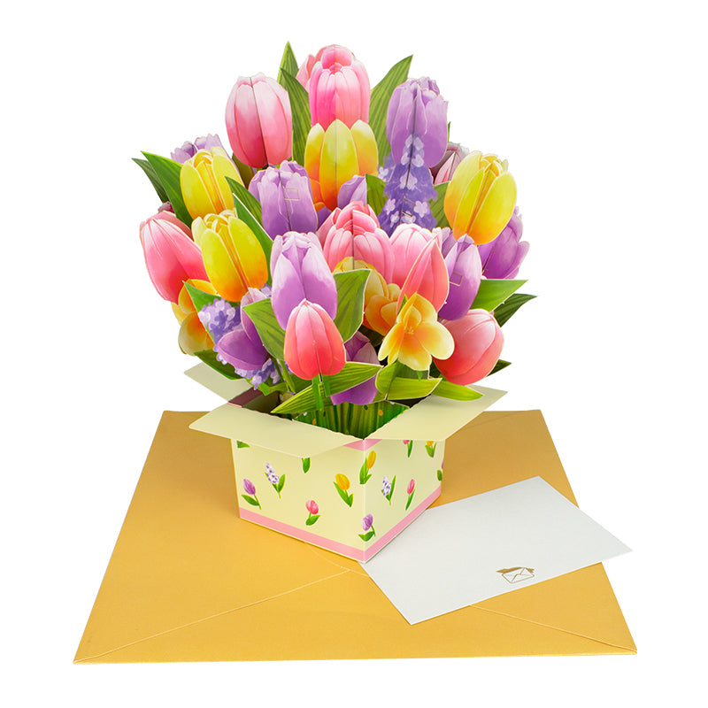 Bloom Box Tulip Delight 3D Pop Up Greeting Card