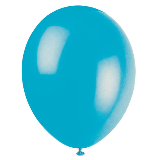 Pack of 10 Turquoise 12" Premium Latex Balloons
