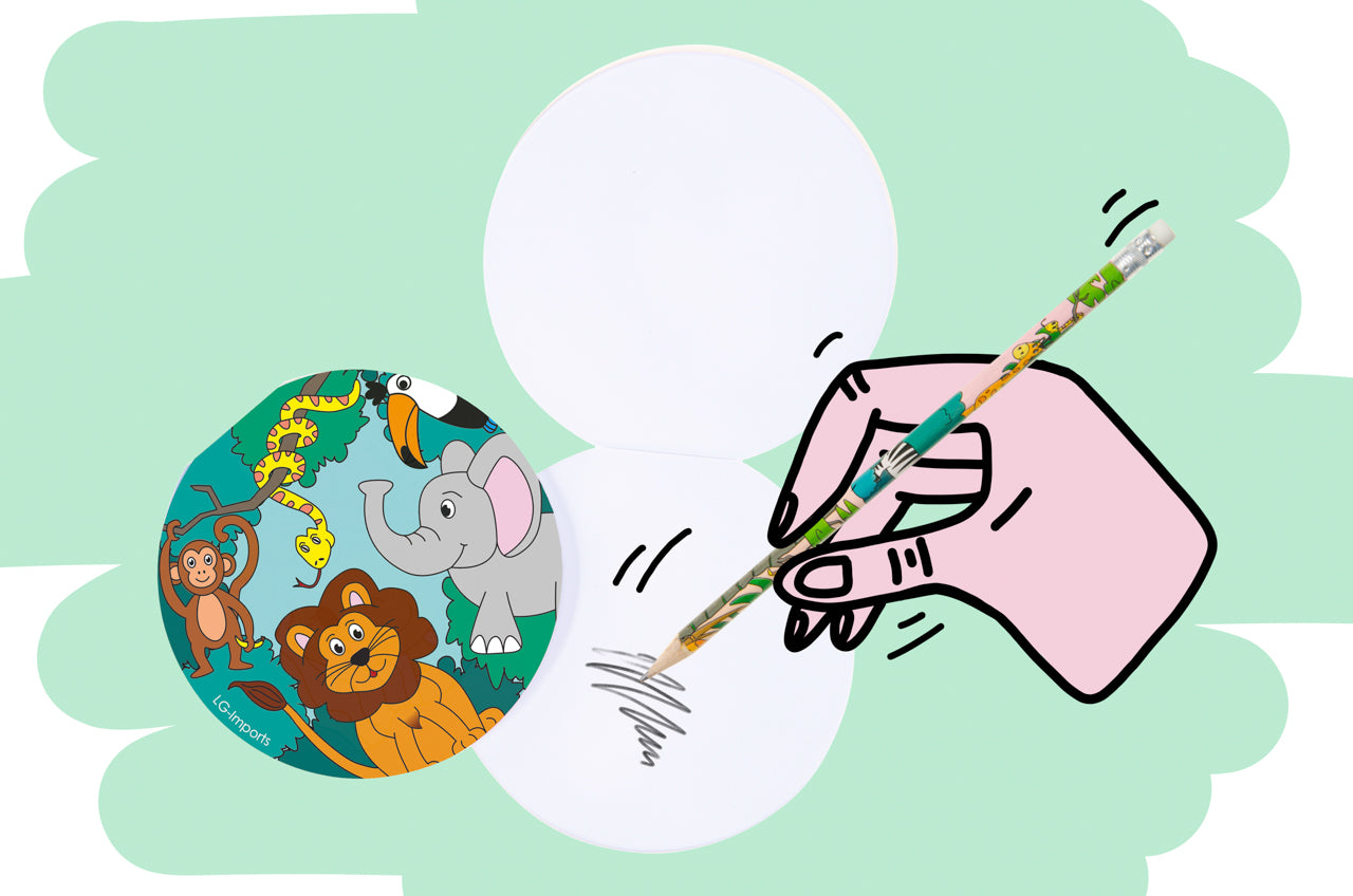 Pack of 12 Round Wild Animals Design Notebook 8cm