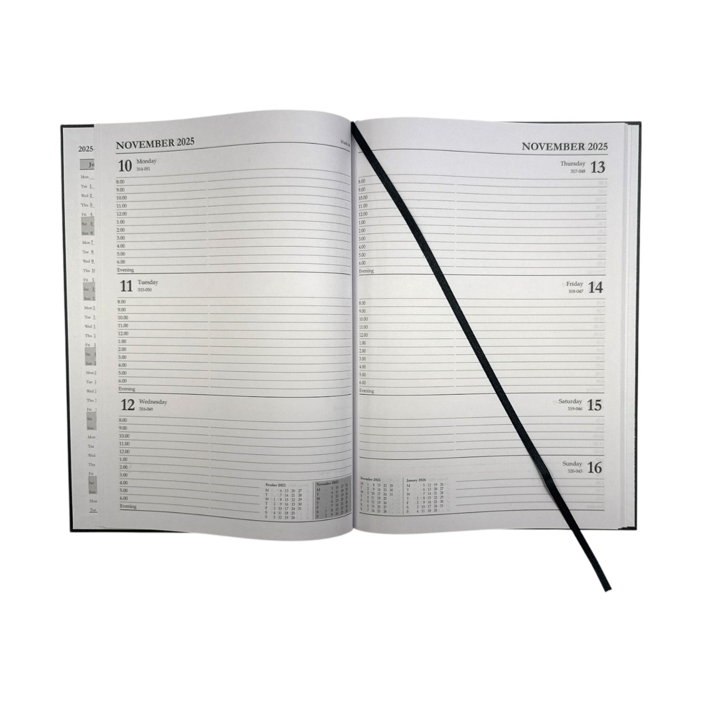 Janrax 2025-2026 A4 Week to View Black Academic Diary