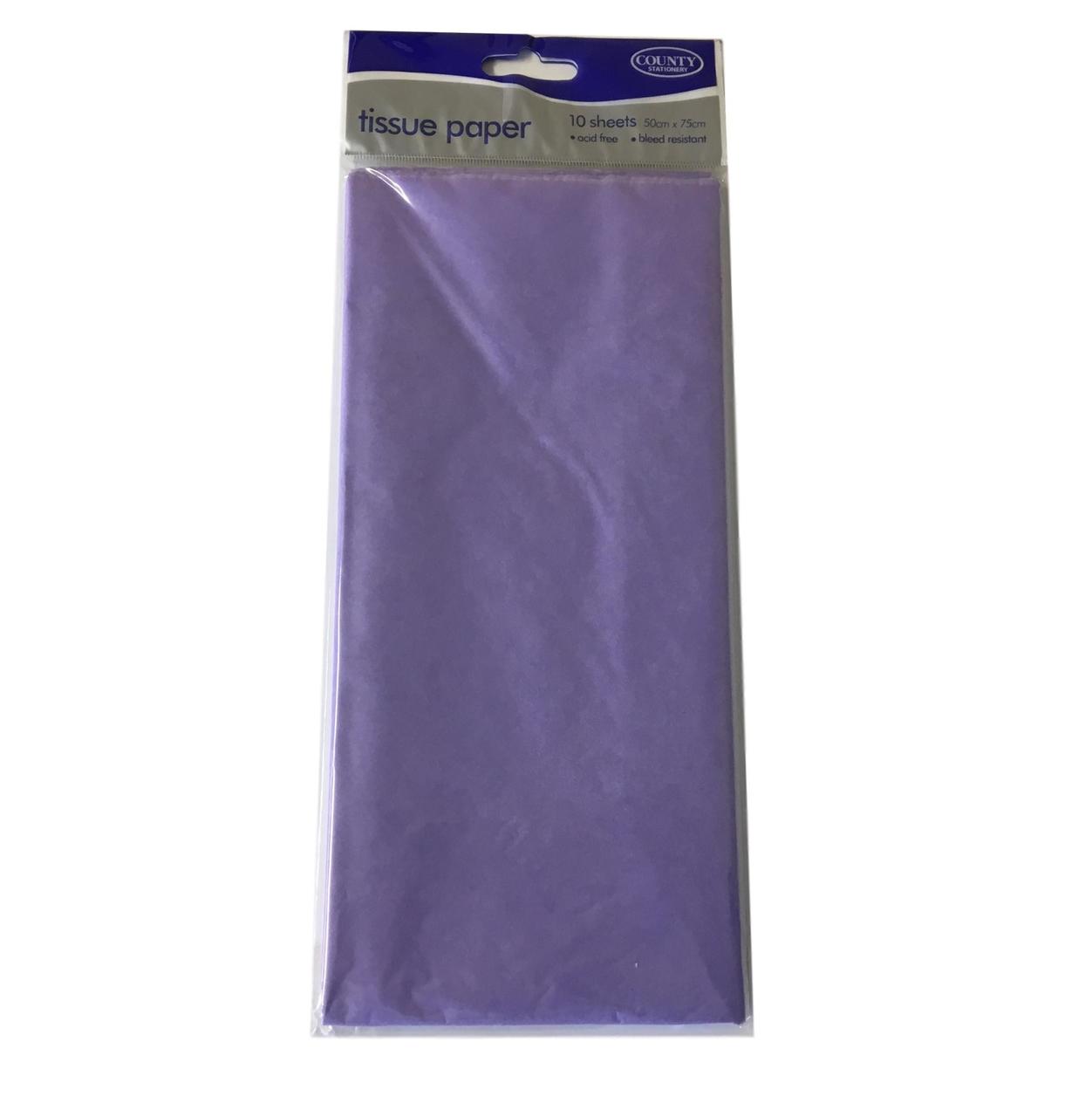 Acid Free Lilac Tissue Paper 10 Sheets