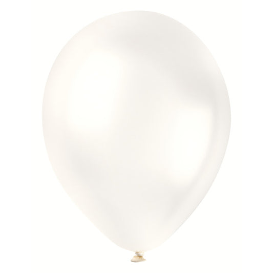 Pack of 50 Pearl White Premium 12" Latex Balloons