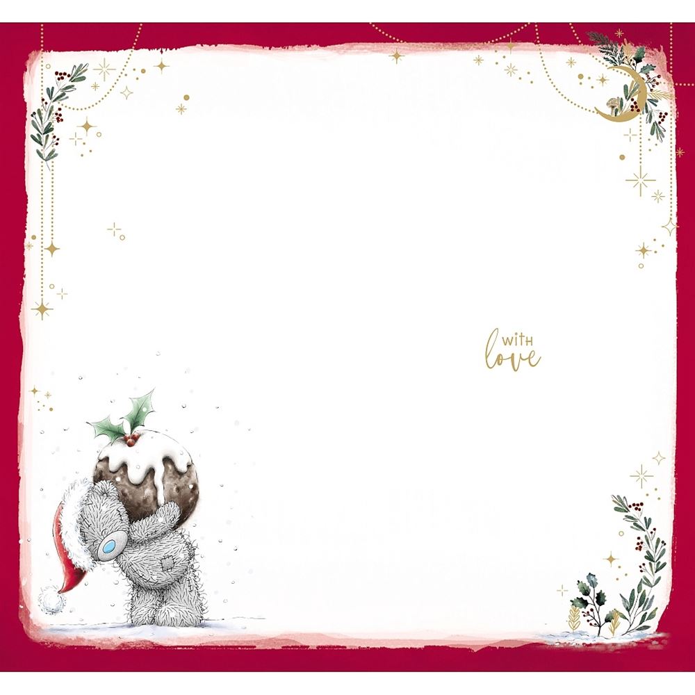 Bear With Xmas Pudding Especially For You Christmas Card