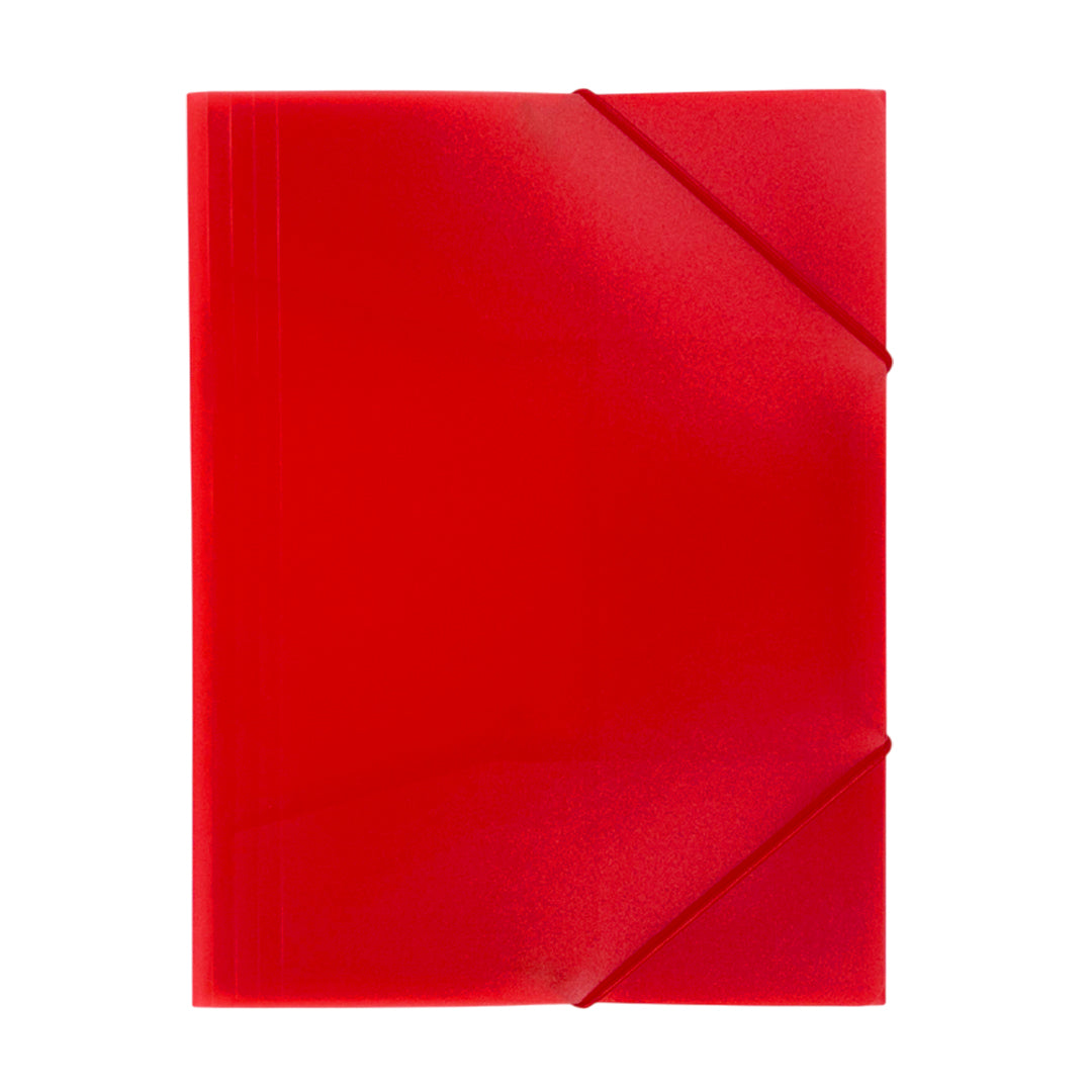 Pack of 120 A4 Clearview Red 3 Flap Folders with Elasticated Closure