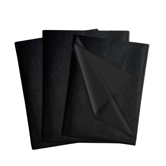 Pack of 180 Black Acid Free 50 x 70cm Tissue Paper Sheets
