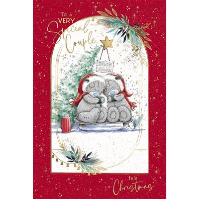 Bears With Mugs Special Couple Christmas Card