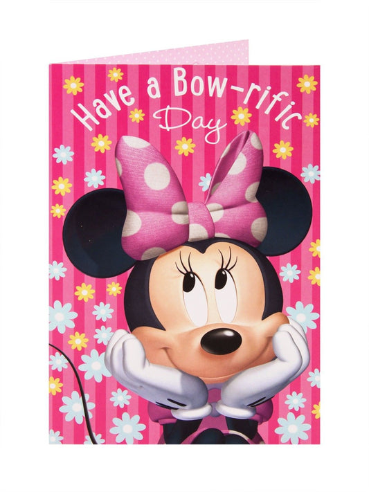 Disney minnie mouse have a bow-rific day birthday card 