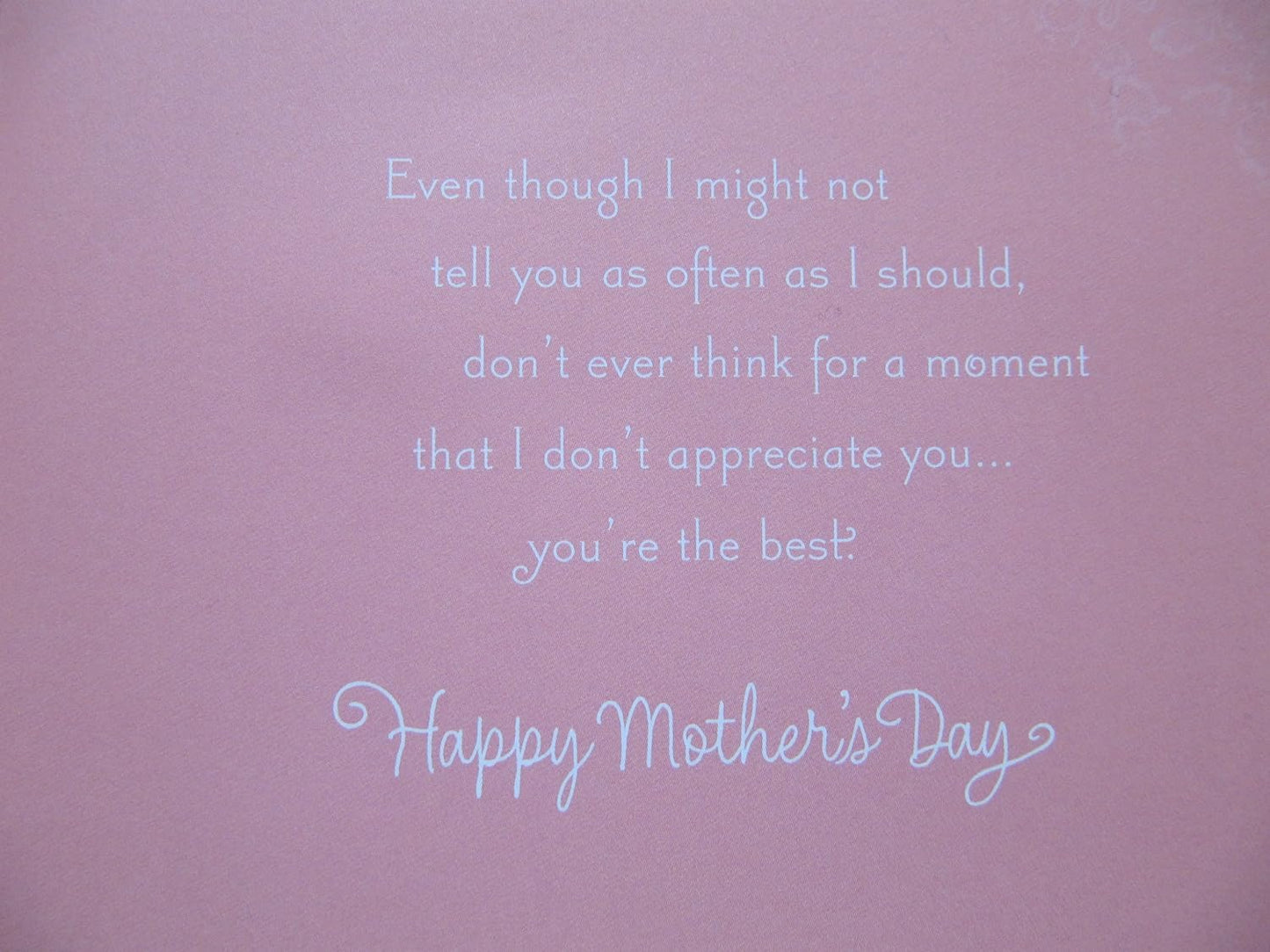 Stunning Large Glitter Coated Luxury Raised Flowers Mother's Day Card