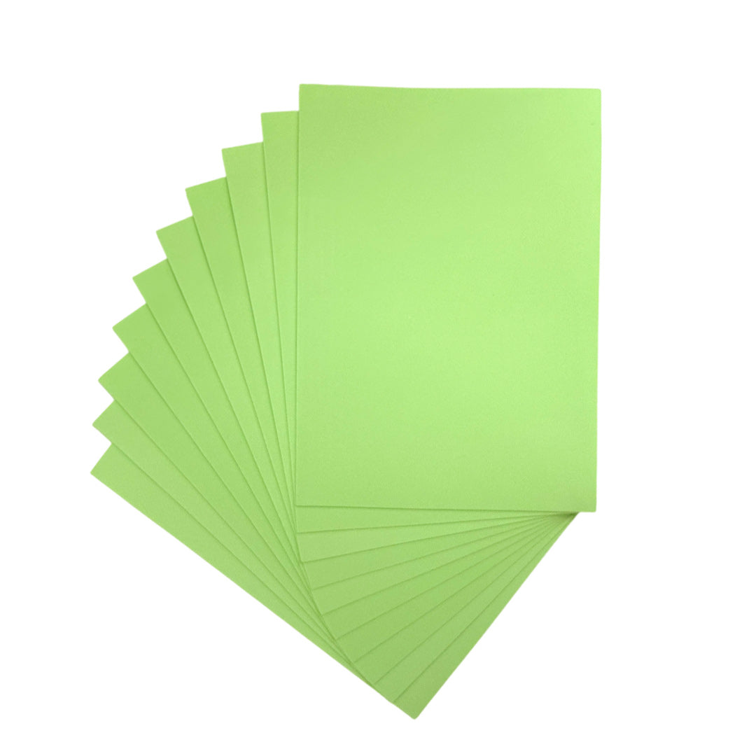 Pack of 50 A5 Light Green Coloured EVA Foam Sheets