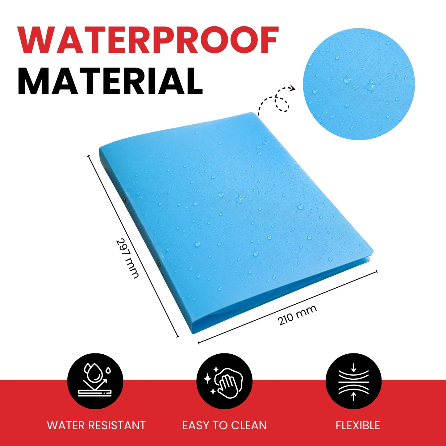 A4 Slim Purple Translucent Ringbinder