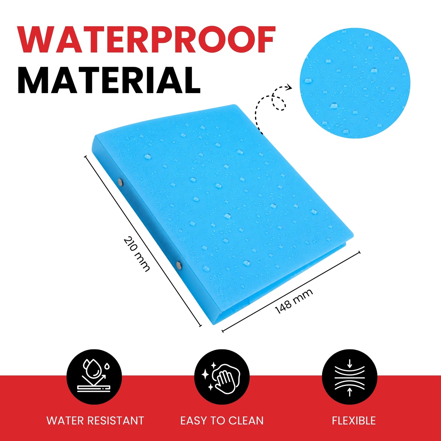 A5 Slim Green Translucent Ringbinder