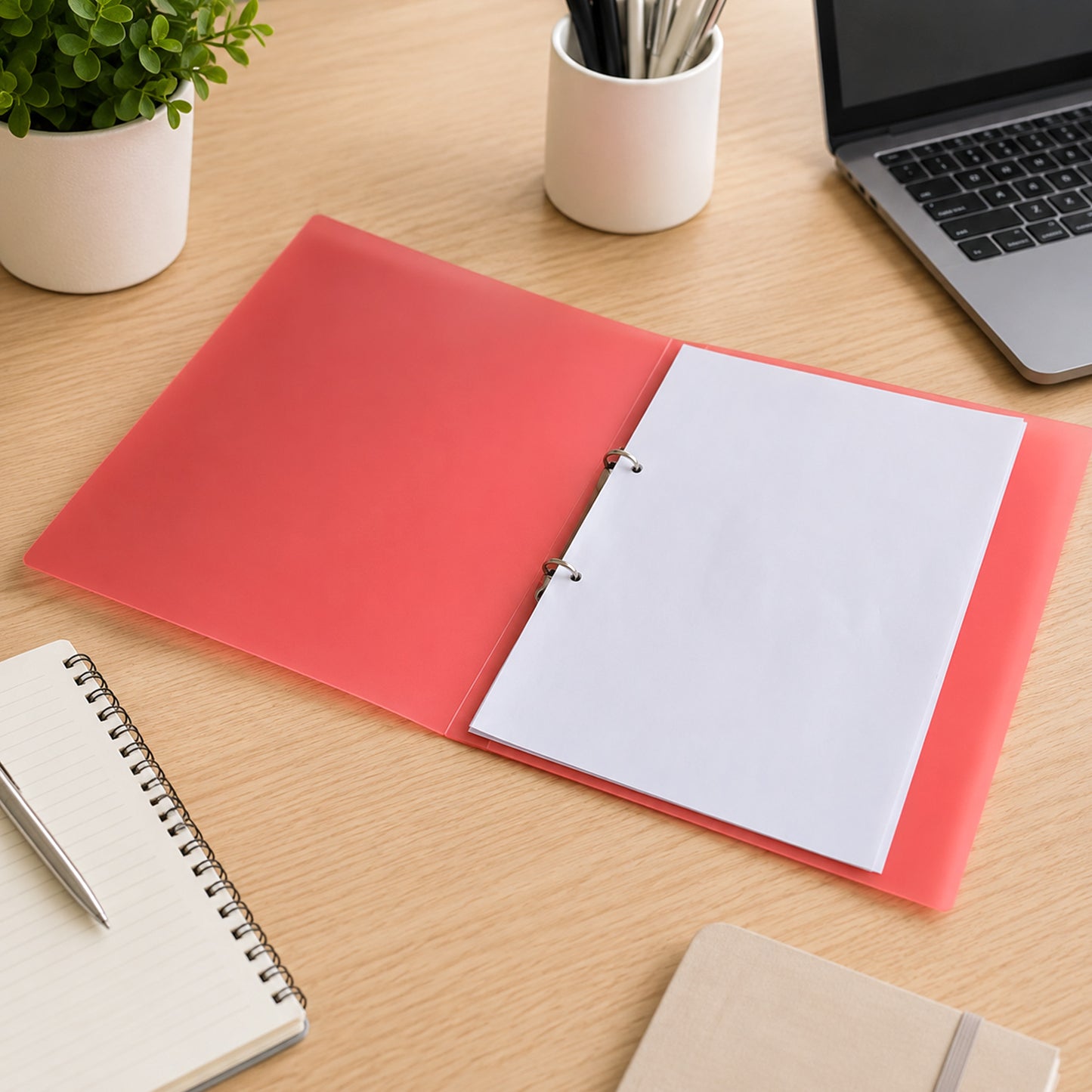 A4 Slim Purple Translucent Ringbinder