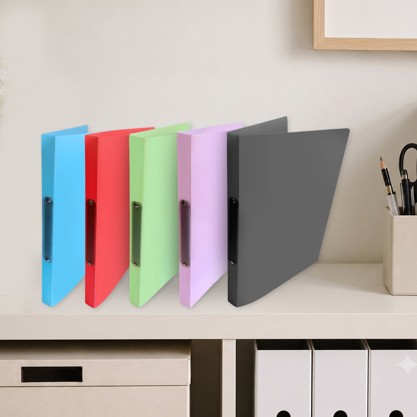 A4 Slim Green Translucent Ringbinder