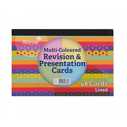 Silvine Revision Card Pad of 48 Sheets - Assorted