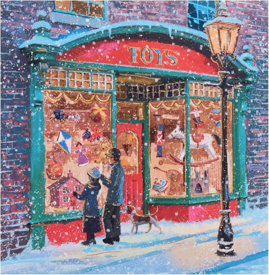 Pack of 8 Festive Toy Shop Marie Curie Charity Christmas Cards