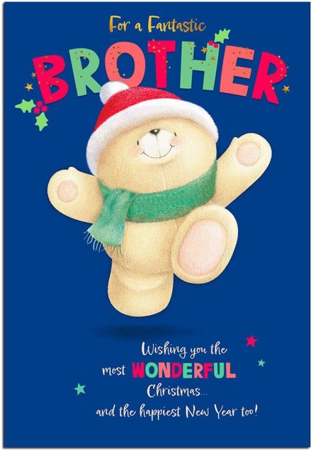 Forever Friends Fantastic Brother Christmas Card