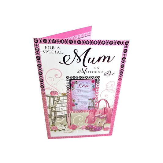 For A Special Mum Shoes And Purse Design Mother's Day Card