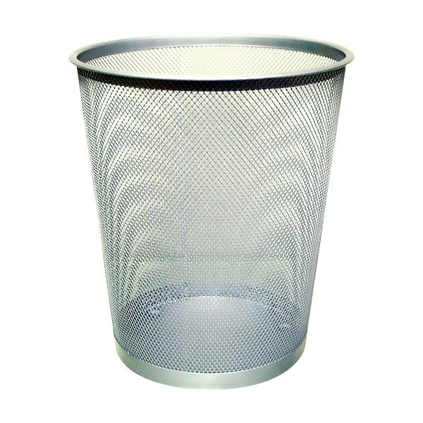 18 Litre Silver Waste Basket Mesh 