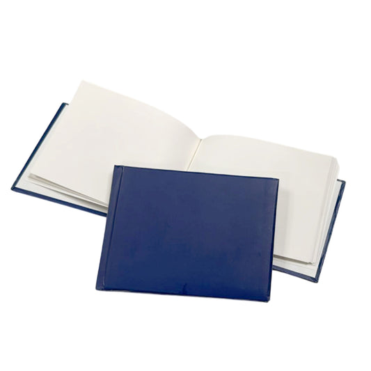 100 Pages Plain Cover Navy Blue Autograph Book – School Leavers Signature, End of Term Memory Book