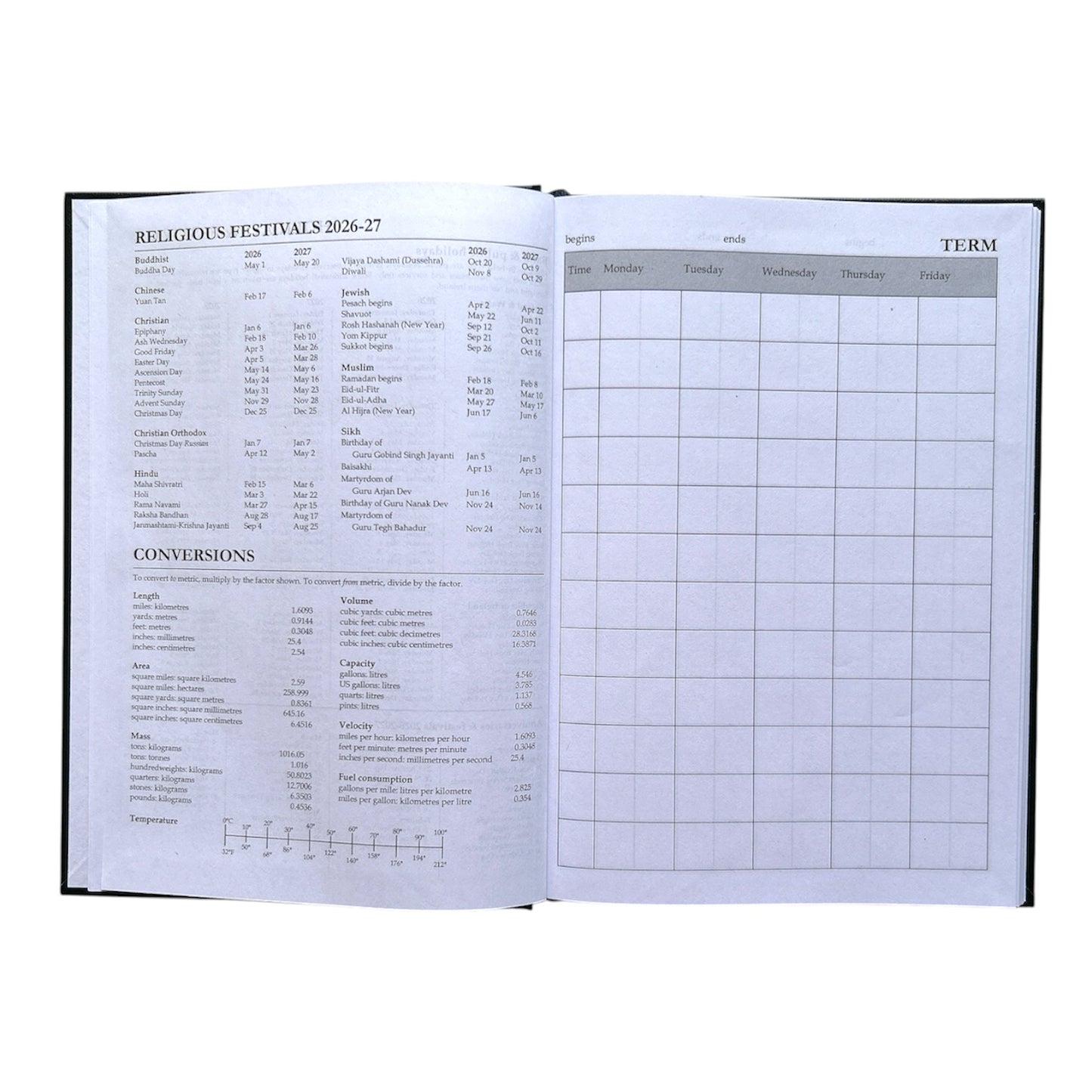 Janrax 2026-2027 A5 Week To View Blue Academic Diary