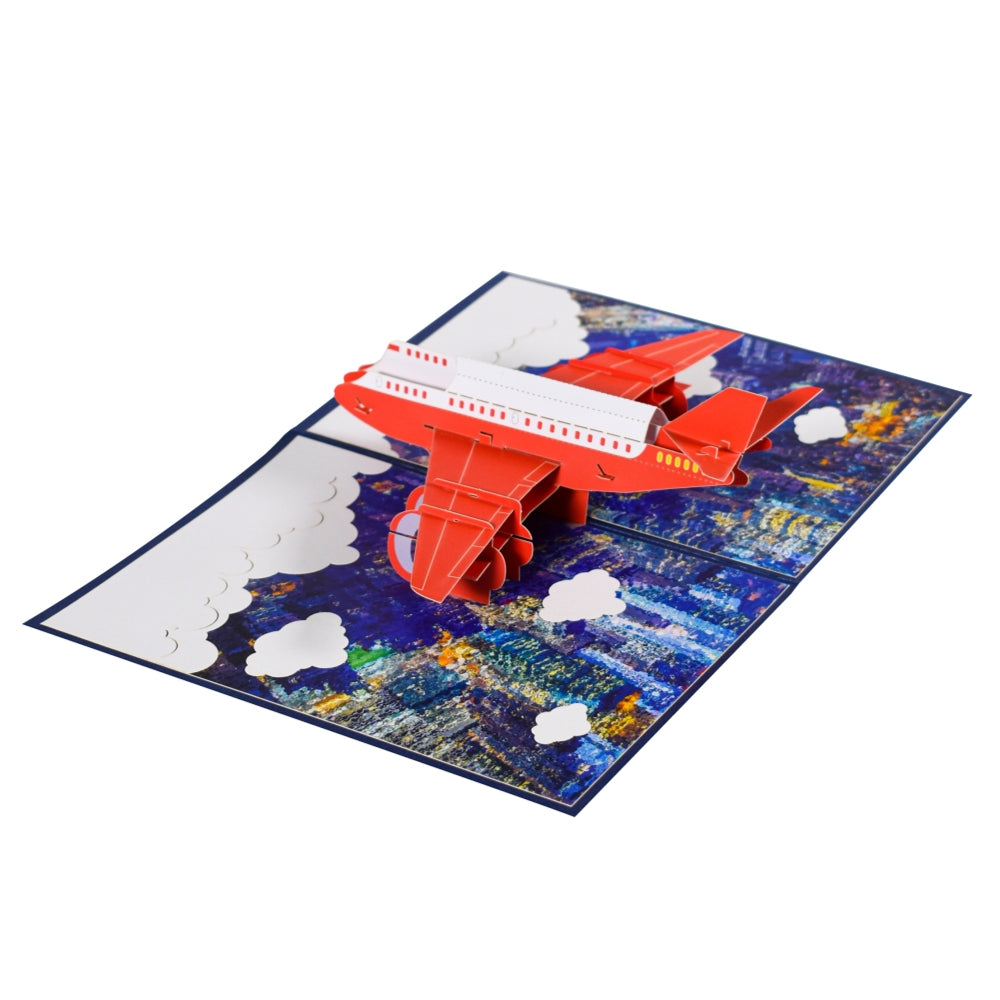 Airplane Skyward Sprint 3D Pop Up Greeting Card