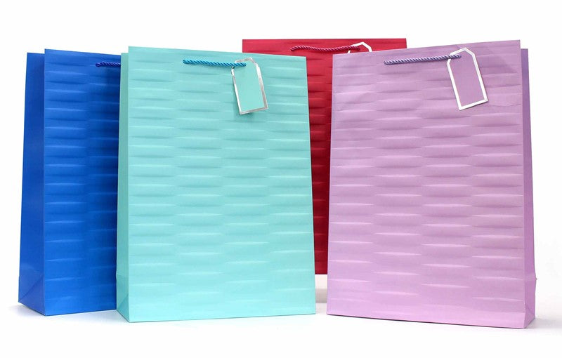 Embossed Bright Coloured Extra Large Gift Bag