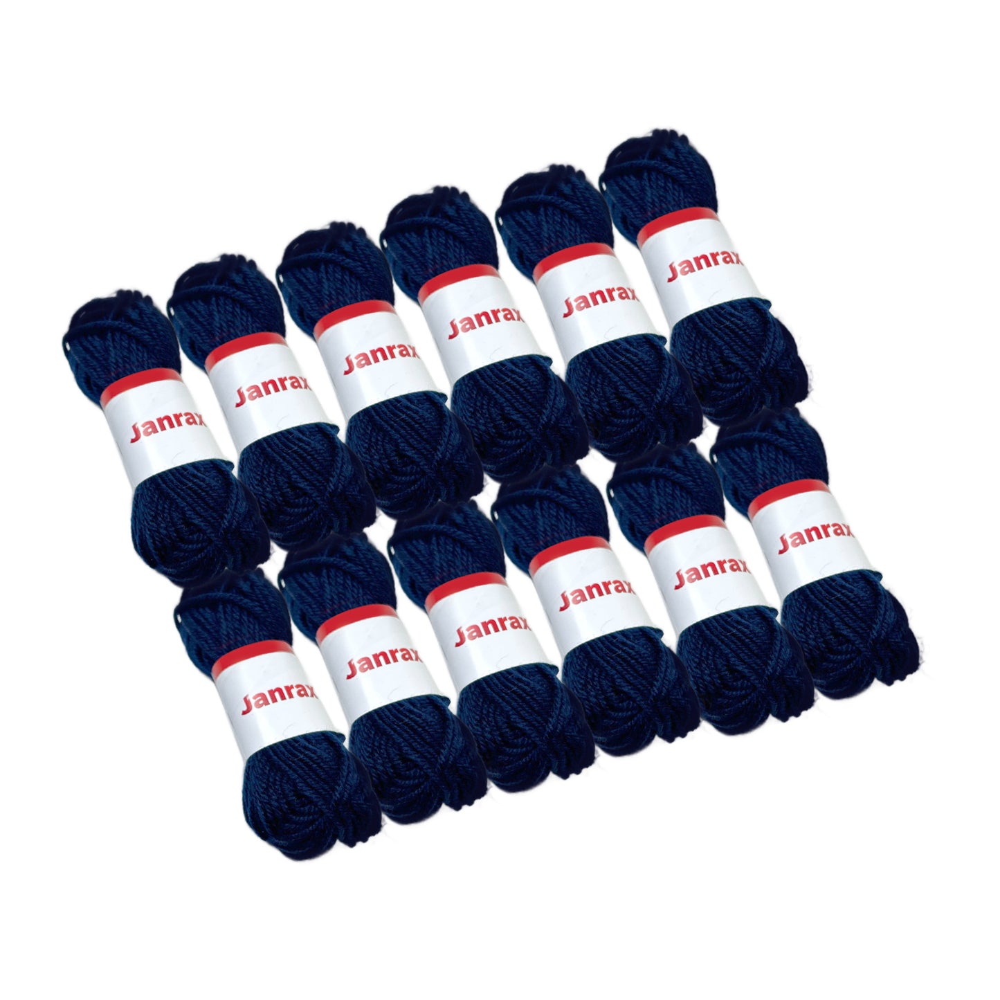 Pack of 10 Navy Blue Acrylic Yarn Rolls – 10g each, 4 Strand 8 Ply Knitting Wool