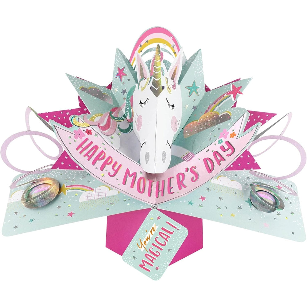 Unicorn Design 3D Pop-Up Mother's Day Card