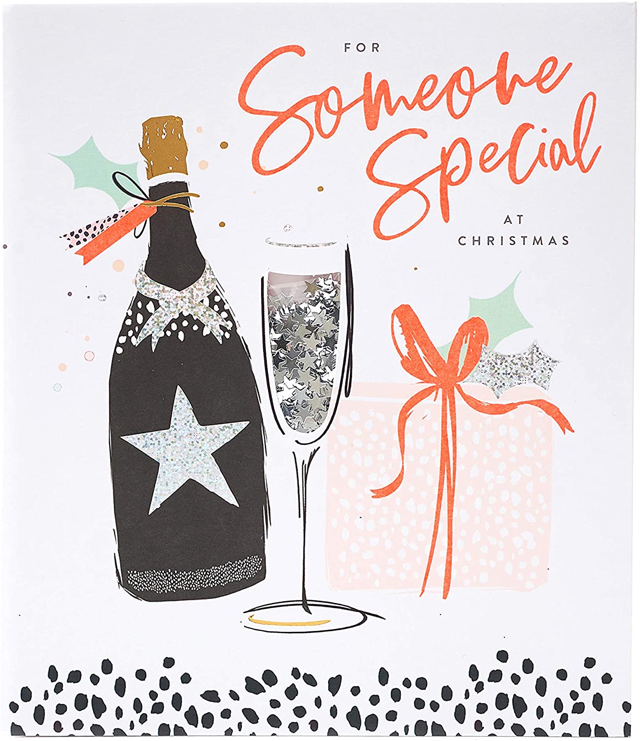 Someone Special Christmas Card Bold Neon and Sequin Design