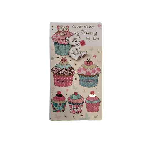 Cupcakes & Teddy Design Design Mother's Day Card