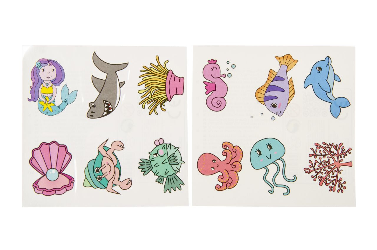 6 Pieces Sea Animals Tattoos