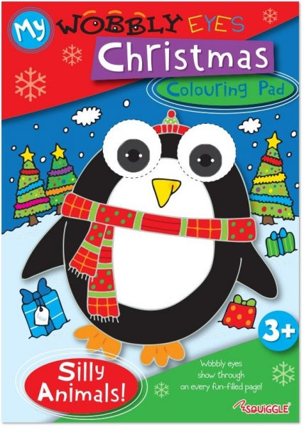 Single A4 32 Pages Christmas Wobbly Eyes Colouring Pad