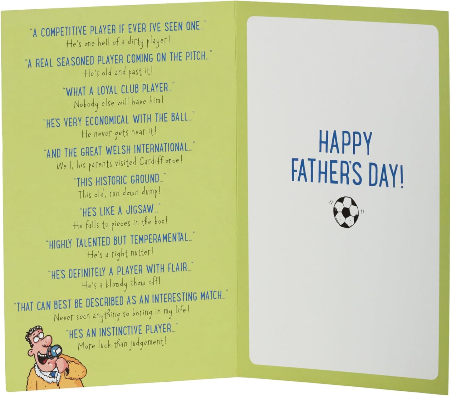 Funny Football Design Dad Father's Day Card