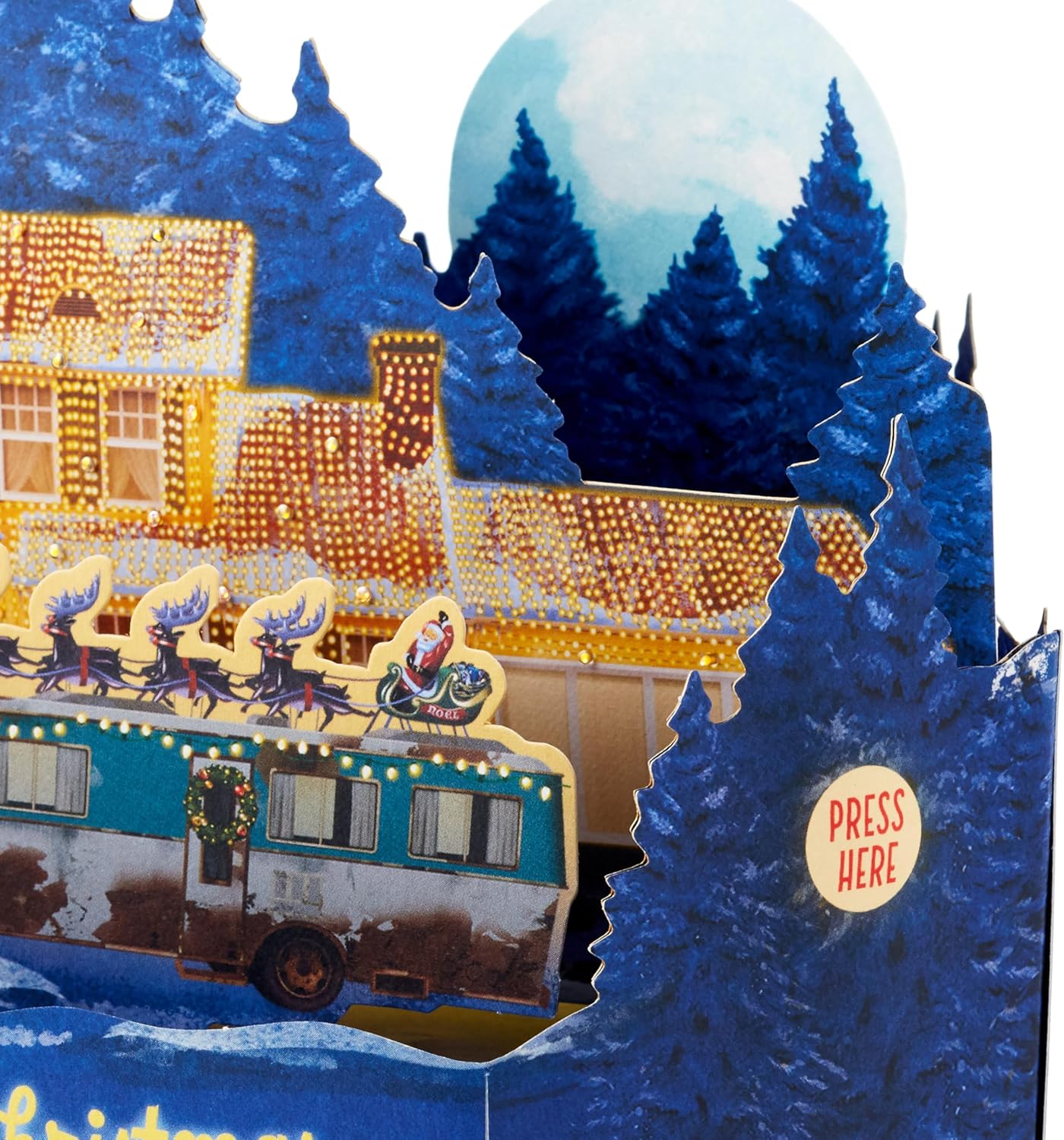 National Lampoon's Vacation Plays Hallelujah Chorus Musical Pop Up Christmas Card