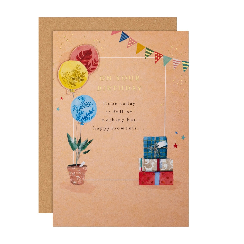 Gifts, Balloons & Plant Design Birthday Card