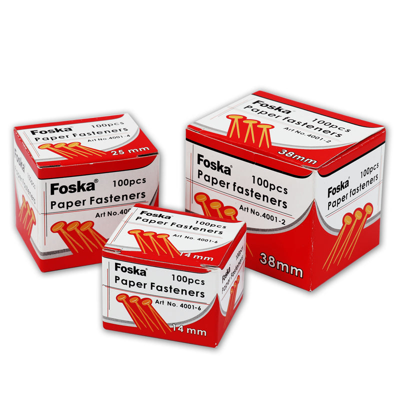 Pack of 1000 Paper Fasteners 14mm - Butterfly Clips