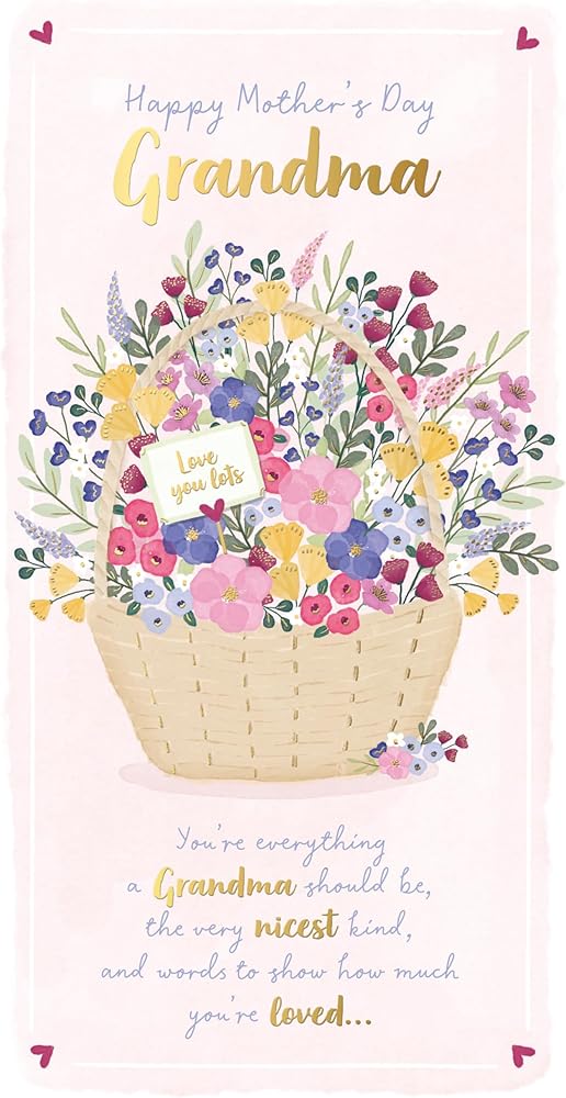 Flower Basket Grandma Mother's Day Card