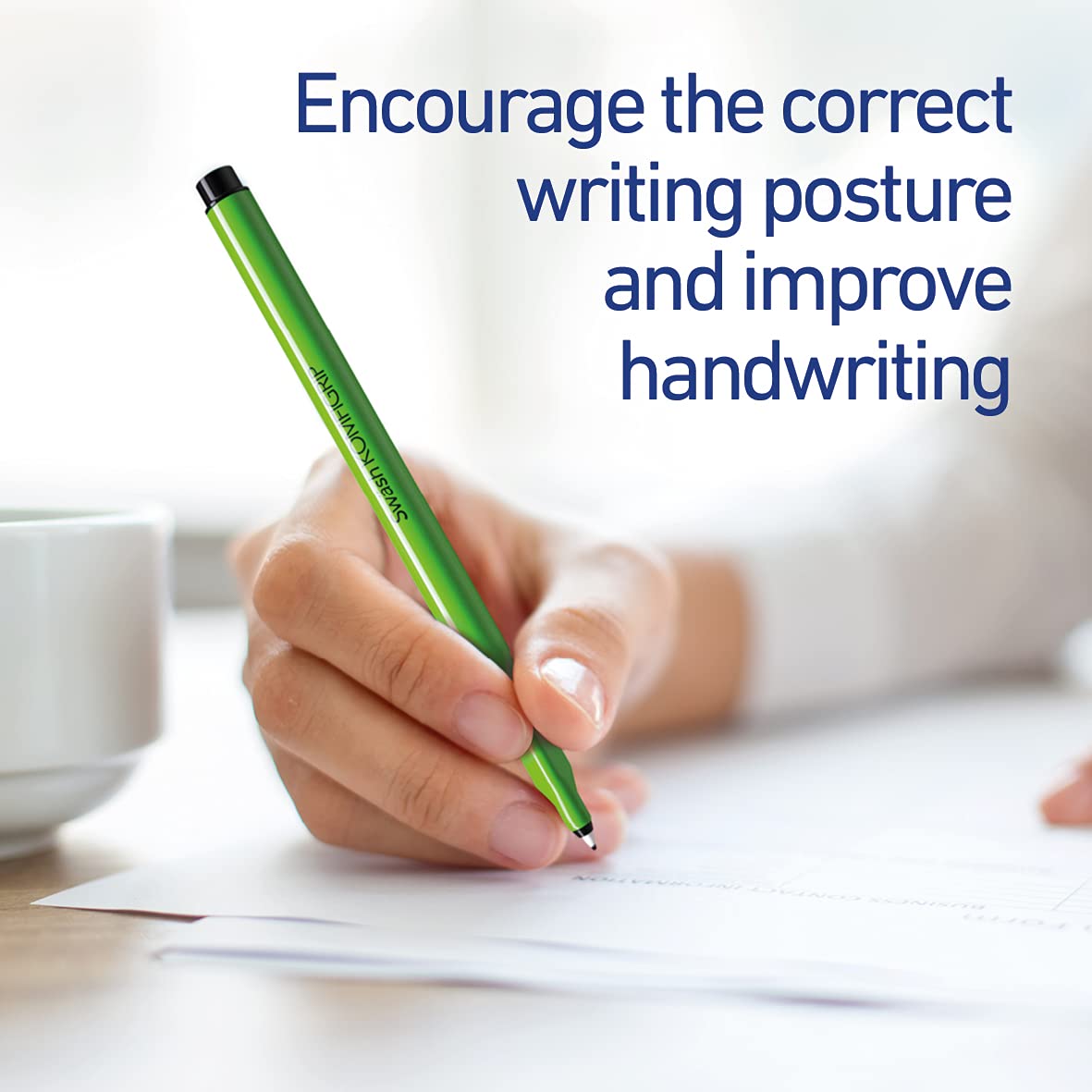 Box of 300 Swash KOMFIGRIP Handwriting Black Pens 