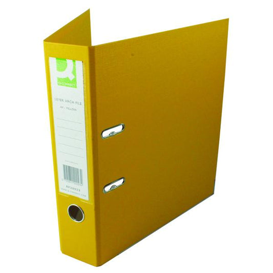 70mm Lever Arch File Polypropylene A4 Yellow (Pack of 10)