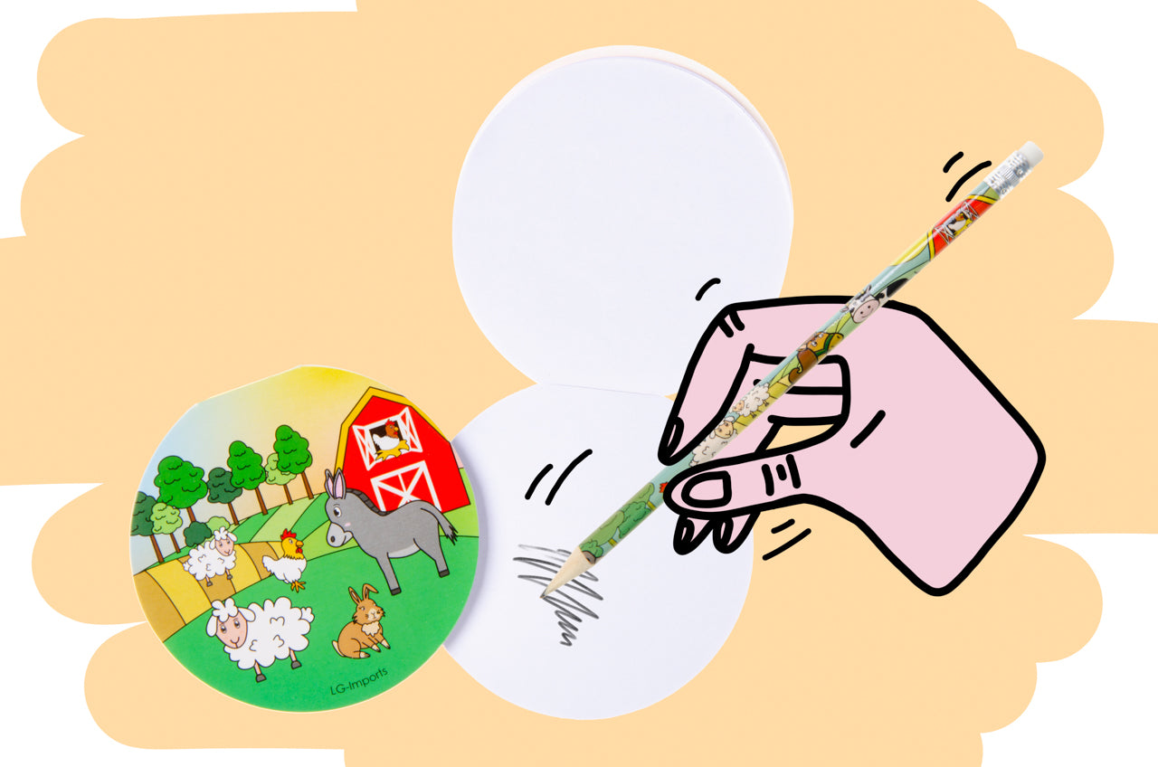 Single Round Farm Animals Design Notebook 8cm