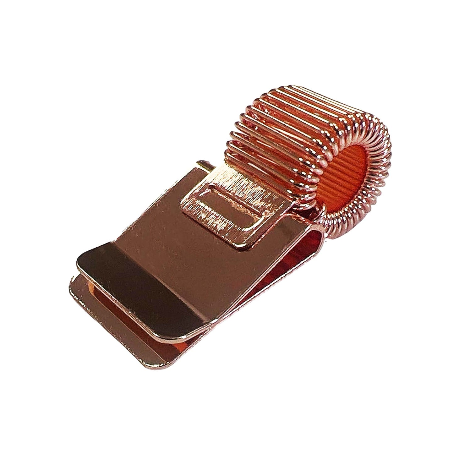 Rose Gold Metal Pen Holder Clip for Notebooks and Clipboards