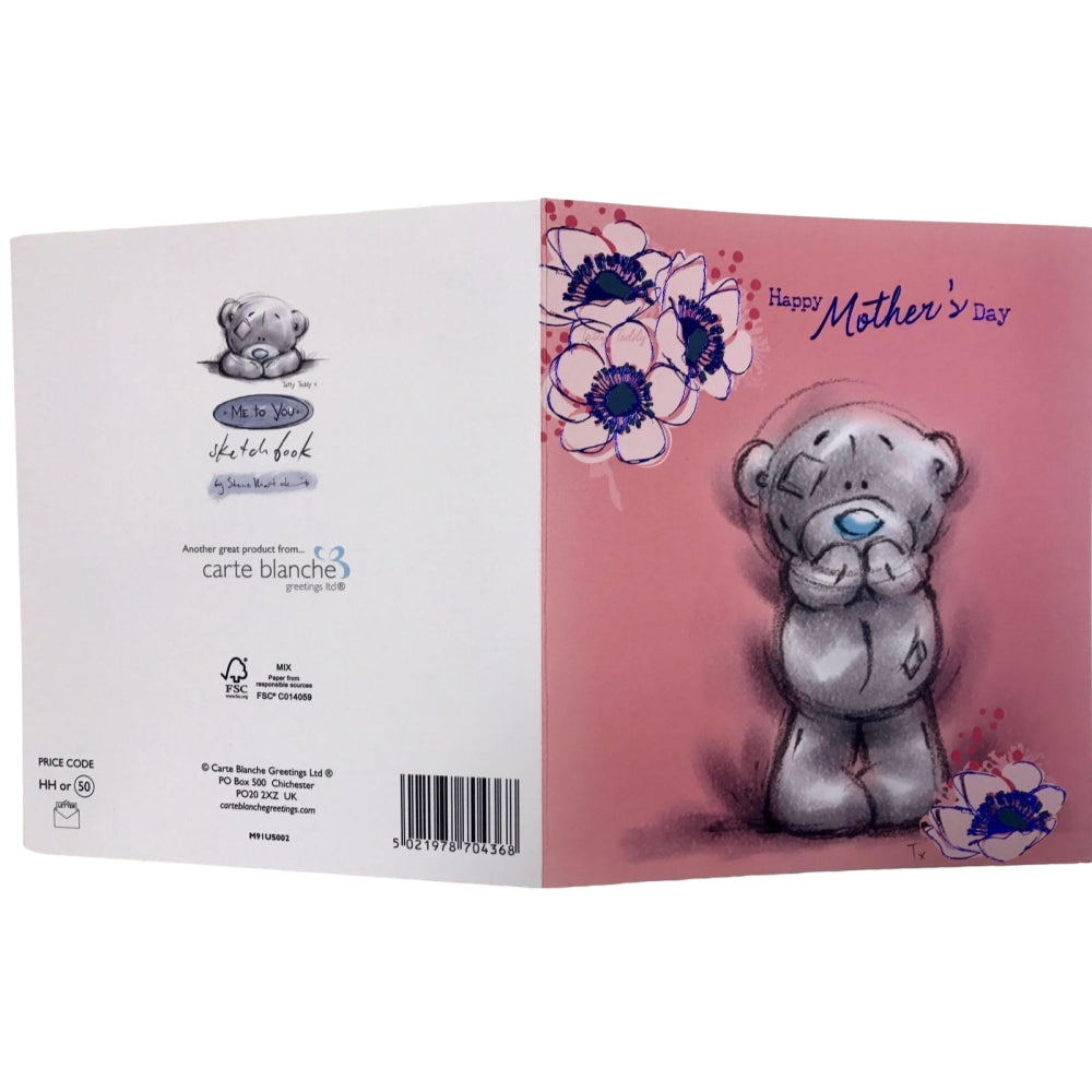 Happy Mother's Day Pink Sketchbook Sweet Me to You Bear Greeting Card